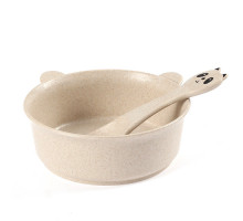 Тарілка з ложкою Lesko A228 Panda Beige