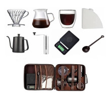 Дорожній кавовий набір Ecocoffee TS-05 Black з 8 предметів