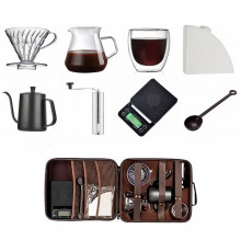 Дорожній кавовий набір Ecocoffee TS-05 Black з 8 предметів