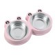 Миска для котів та собак подвійна Taotaopets Frog 135501 Рожевий