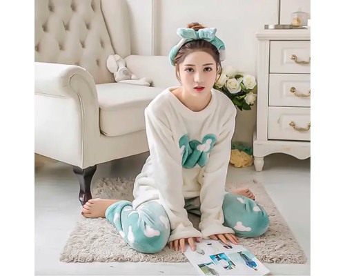 Жіноча тепла піжама Lesko Mickey Mouse Green 2XL Жіноча тепла піжама Lesko Mickey Mouse Green 2XL
