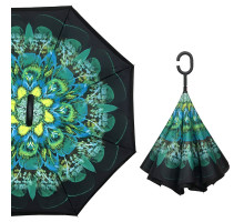 Парасолька навпаки Up-Brella Зелений Павич (2907-13256)