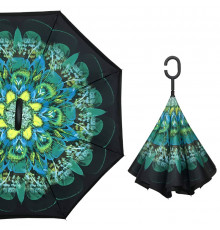 Парасолька навпаки Up-Brella Зелений Павич (2907-13256)