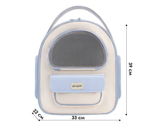 Рюкзак-перенесення для котів і собак MoorPet 242210 39х33 см Blue 12984-84039