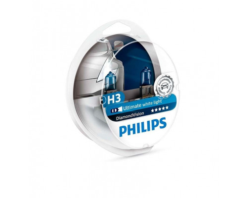 Автолампа PHILIPS 12336DVS2 H3 55W 12V PK22s DiamondVision комплект 2шт Автолампа PHILIPS 12336DVS2 H3 55W 12V PK22s DiamondVision комплект 2шт