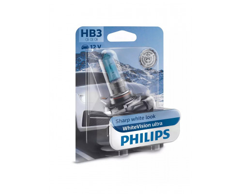 Галогенова лампа Philips 9005WVUB1 HB3 60W 12V WhiteVision ultra +60% (3800K) B1 Галогенова лампа Philips 9005WVUB1 HB3 60W 12V WhiteVision ultra +60% (3800K) B1