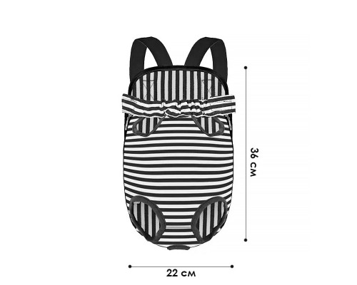 Рюкзак-кенгуру для тварин No Brand DT834 Strip Black-White L 12704-84185