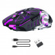 Миша бездротова ігрова з підсвічуванням T-Wolf Q13 BT Strip Black Original 2,4G+Bluetooth