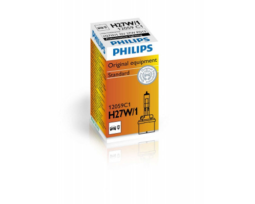 Автолампа PHILIPS 12059C1 H27W/1 27W 12V PG13 Автолампа PHILIPS 12059C1 H27W/1 27W 12V PG13