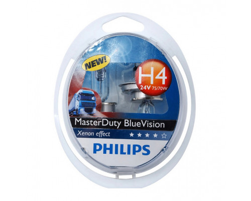 Автолампа PHILIPS 13342MDBVS2 H4 75/70W 24V P43t MasterDuty BlueVision Автолампа PHILIPS 13342MDBVS2 H4 75/70W 24V P43t MasterDuty BlueVision