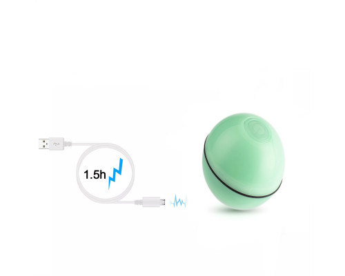 Іграшка для кішки Sundy USB smart м'яч-кулька з хаотичним рухом і червоною точкою, що випромінюється, Зелений (303) Іграшка для кішки Sundy USB smart м'яч-кулька з хаотичним рухом і червоною точкою, що випромінюється, Зелений (303)