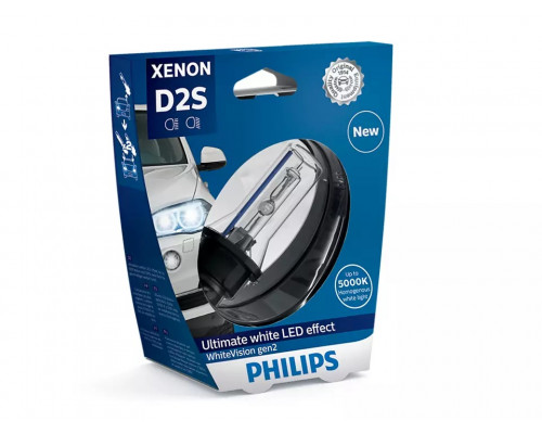 Ксенонова лампа Philips 85122WHV2S1 D2S 85V 35W P32d-2 WhiteVision gen2 5000K Ксенонова лампа Philips 85122WHV2S1 D2S 85V 35W P32d-2 WhiteVision gen2 5000K