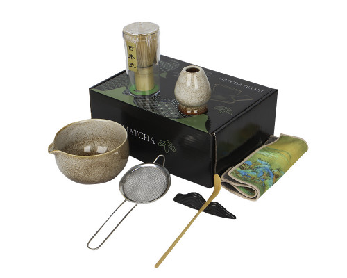 Набір для приготування чаю матча Mavanto 7458 Gray 7 предметів