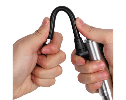 Насос велосипедний West Biking 0711068 Ручний з індикатором 210 мм Сірий (5002-59276)