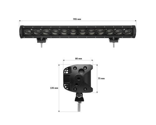 Світлодіодна фара-люстра Starlight 120 watt 10-30V IP68 (lsb-lens-120) Світлодіодна фара-люстра Starlight 120 watt 10-30V IP68 (lsb-lens-120)