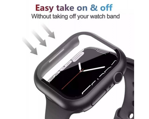 Захисний чохол зі склом Choice для Apple Watch 44 мм Чорний Захисний чохол зі склом Choice для Apple Watch 44 мм Чорний