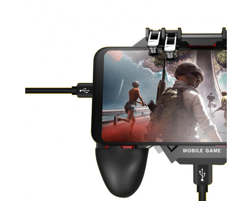 Бездротовий геймпад тригер для смартфонів Union PUBG Mobile AK77 з вентилятором та акумулятором на 4000 mAh Чорний (039) Бездротовий геймпад тригер для смартфонів Union PUBG Mobile AK77 з вентилятором та акумулятором на 4000 mAh Чорний (039)