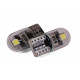 Світлодіодна лампа StarLight T10 2 діода 2835 12V 0.5W WHITE / мультиполярна в прозорій колбі / друкована плата