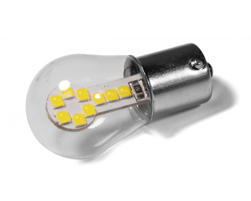 Світлодіодна лампа StarLight T25 18 діодів SMD 3030 12V 1.5W WHITE у скляній колбі Світлодіодна лампа StarLight T25 18 діодів SMD 3030 12V 1.5W WHITE у скляній колбі