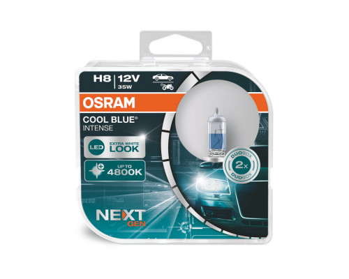 Комплект галогенових ламп Osram H8 Cool Blue Intense Next Gen 2 шт (64212CBN-HCB) Комплект галогенових ламп Osram H8 Cool Blue Intense Next Gen 2 шт (64212CBN-HCB)
