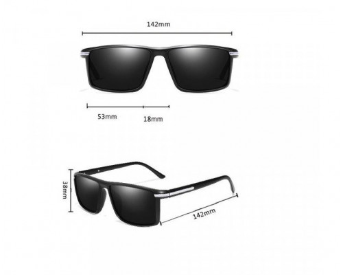 Сонцезахисні окуляри SUNI UV 400 Чорний (434378271212)