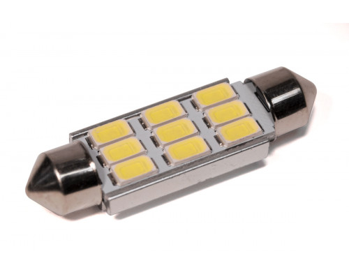 Світлодіодна лампа StarLight T11 9 діодів 5630 1.5W 12V WHITE / 41mm / мультиполярна Світлодіодна лампа StarLight T11 9 діодів 5630 1.5W 12V WHITE / 41mm / мультиполярна