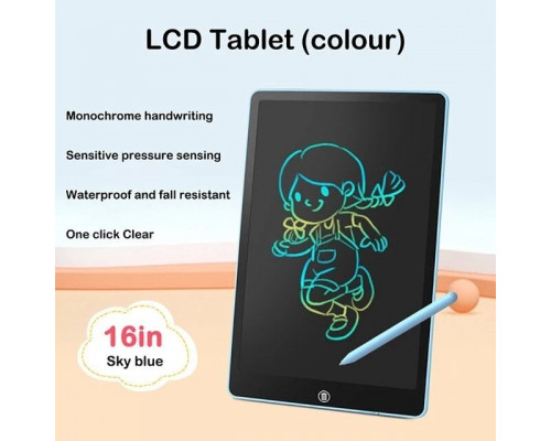 Кольоровий графічний планшет для малювання Psheko Writing Tablet 16" Blue (FR050647)