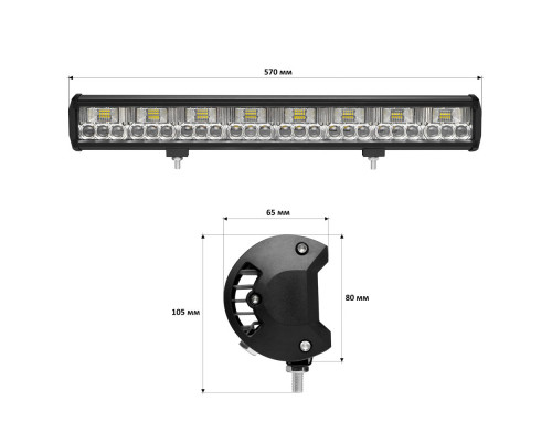 Світлодіодна фара Starlight JR-K-144W 9-32V combo Світлодіодна фара Starlight JR-K-144W 9-32V combo