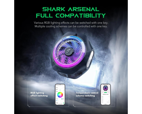 Кулер магнітний 2в1 із затискачем для смартфона Black Shark magnetic cooler 4 pro Кулер магнітний 2в1 із затискачем для смартфона Black Shark magnetic cooler 4 pro