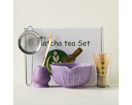 Набір для приготування чаю матчу No Brand Matcha 3125 Purple 7 предметів 13275-85684