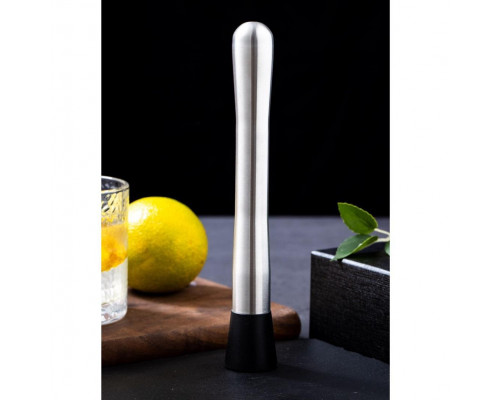 Мадлер для коктейлів BAR товкушка для бару 20.8 см Сріблястий (C051207)