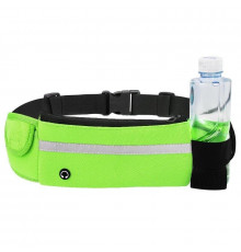 Спортивна сумка на пояс Psheko з кишенею на пляшку Green (3615622)