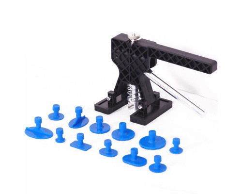 Інструмент для видалення вм'ятин з автомобіля Icar Мініліфтер пластиковий + 12 грибків 18,5х12х10 см Чорний (С051262)