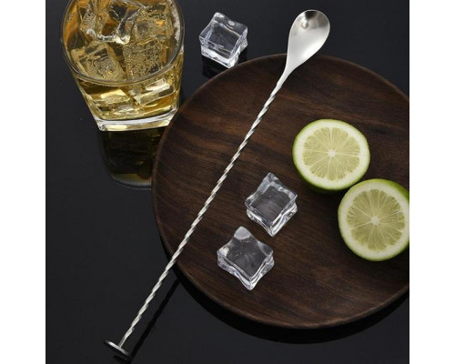 Барна коктейльна ложка ТМ із нержавіючої сталі 25,5 см Сріблястий (С051370)