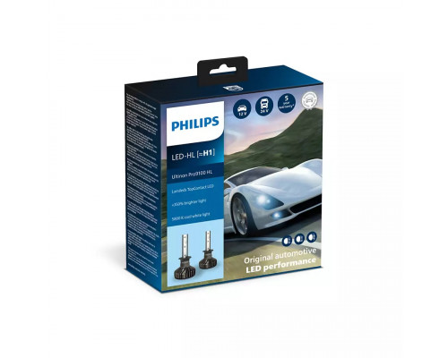 Комплект світлодіодних ламп Philips H1 11258U91X2 LED Ultinon Pro9100 +350% 12/24V Комплект світлодіодних ламп Philips H1 11258U91X2 LED Ultinon Pro9100 +350% 12/24V