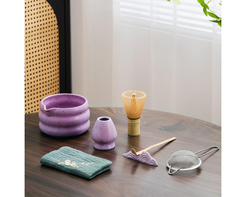 Набір для приготування чаю матчу No Brand Matcha SD5458 Purple 7 предметів 13273-85689