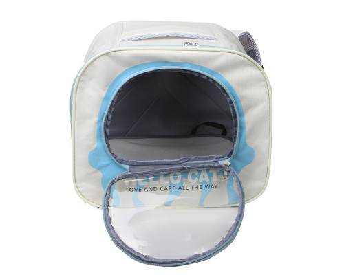 Рюкзак-перенесення для котів і собак Taotaopets 247722 34х29,5 см Blue 12985-83984
