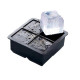 Форма для льоду силіконова Ice з кришкою Кубики 4 комірки 11х11х5 см Чорний (C051349)