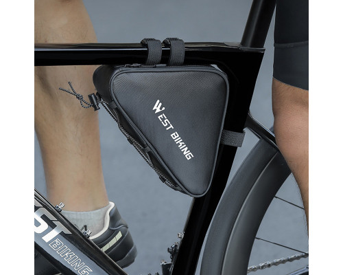 Сумка велосипедна West Biking YP0707387 23,5х5,5 см Чорний 13360-85820