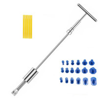 Молоток зворотний для витягування вм'ятин CARP з грибками 18 шт/клейові стрижні 5 шт 24 предмети Сріблястий (С051046)