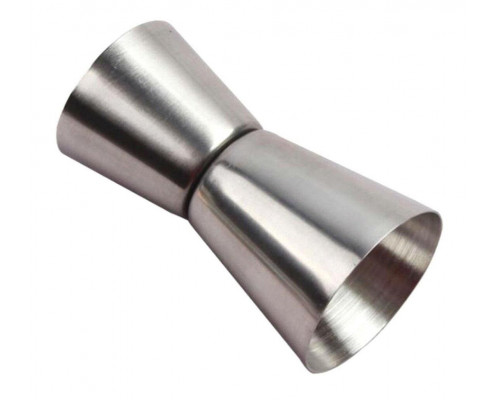 Джигер барний двосторонній BAR мірна склянка 15/30 мл Сріблястий (C051203)