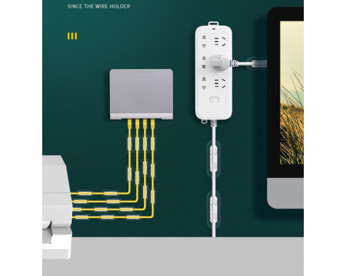 Фіксатор кабелю стяжка для дроту Choice тримач-кліпсу 6,7х2,5 см Білий 20 шт