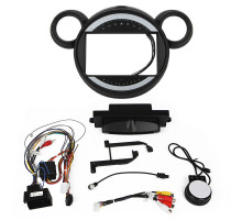 Штатний комплект перехідна рамка 9" Lesko BMW Mini 2010-2016 (1234-321) + адаптер живлення