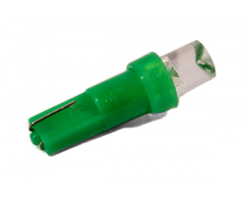 Світлодіодна лампа AllLight T 5 1 діод LED W2*4.6d 12V GREEN Світлодіодна лампа AllLight T 5 1 діод LED W2*4.6d 12V GREEN