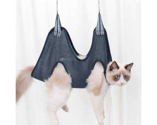 Гамак для грумінгу котів та собак Lesko DT641 S Gray