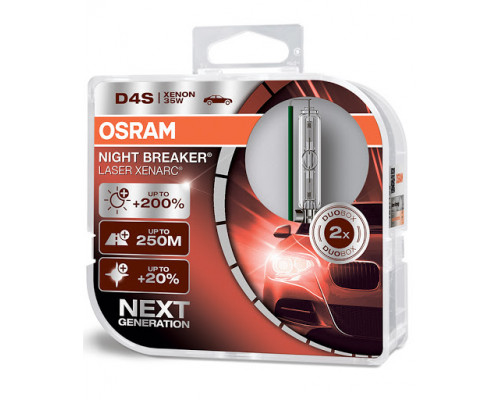 Автолампа ксенон OSRAM 66440XNL-DUO Night Breaker Laser +200% D4S 85V 35W P32d-5 XENARC комплект Автолампа ксенон OSRAM 66440XNL-DUO Night Breaker Laser +200% D4S 85V 35W P32d-5 XENARC комплект
