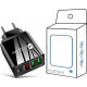 Зарядний пристрій Mirrow 3 USB Type-C Super Charge/Quick Charge 36W Black (498567566)