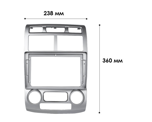 Перехідна рамка No Brand для Kia Sportage 2005-2010 9 Silver