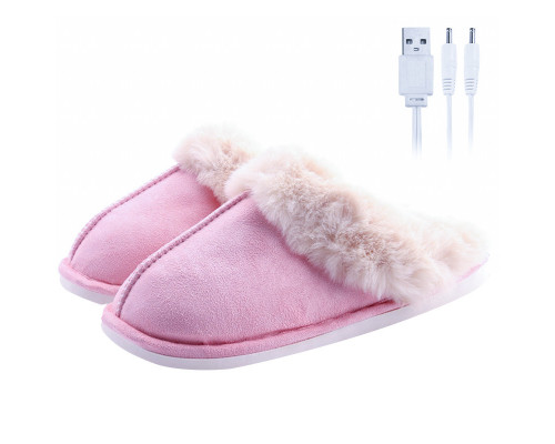 Домашні кімнатні капці Lesko A-231 USB 42-43 Pink з підігрівом Домашні кімнатні капці Lesko A-231 USB 42-43 Pink з підігрівом