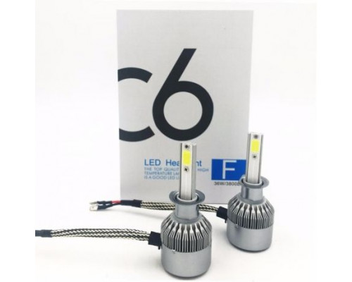 Комплект LED ламп C6 HeadLight H3 12v COB Комплект LED ламп C6 HeadLight H3 12v COB